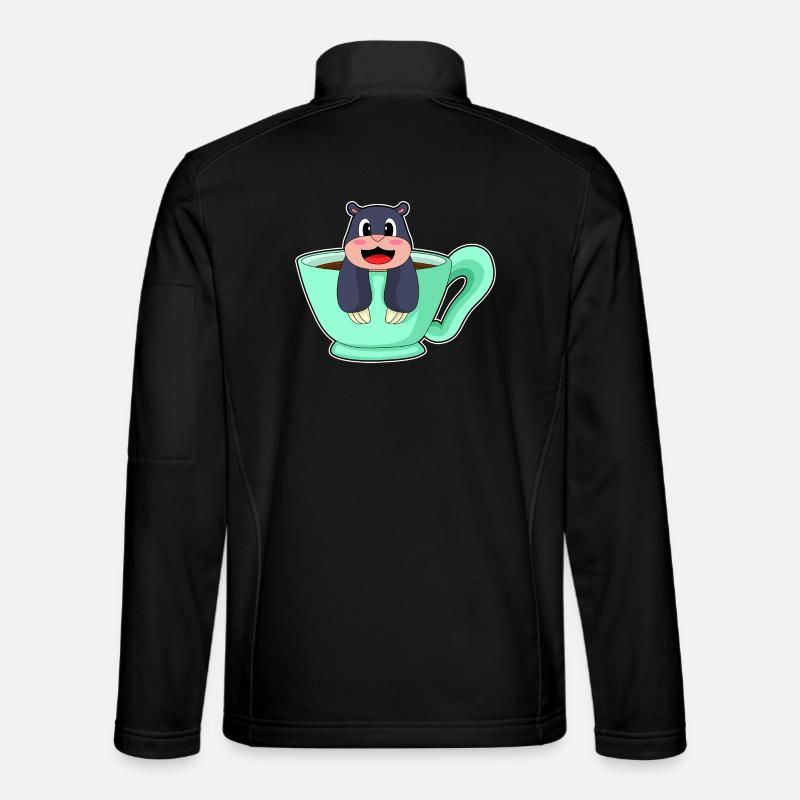 Maulwurf Kaffee - Unisex Softshelljacke - Schwarz
