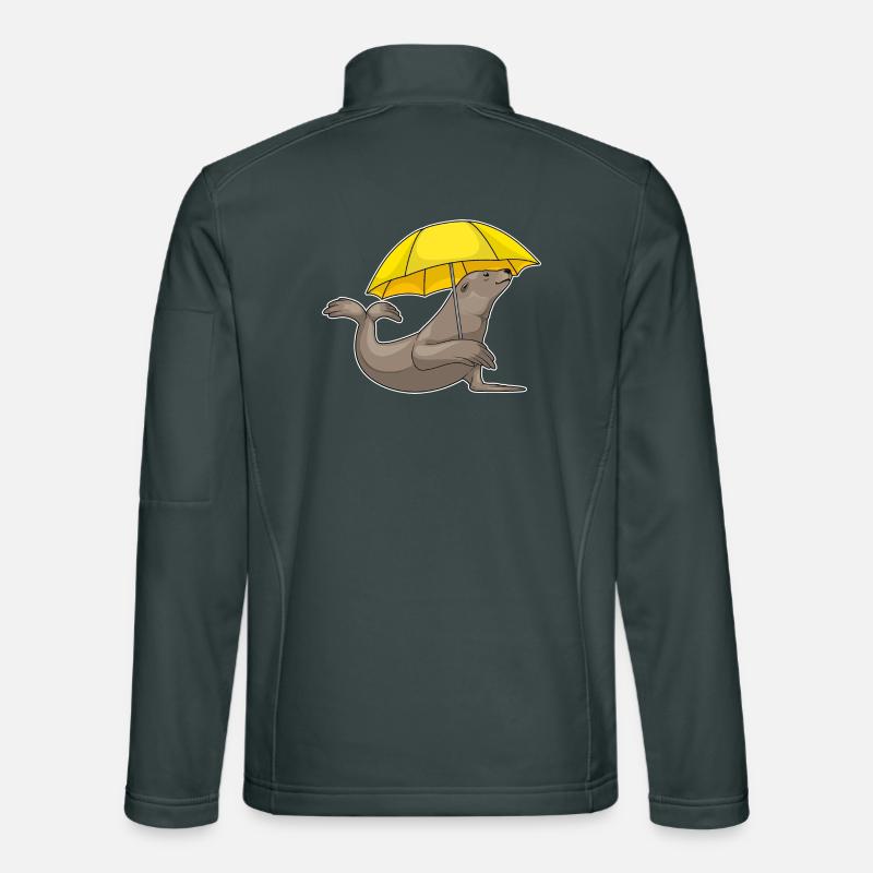 Seehund Regenschirm Unisex Softshelljacke