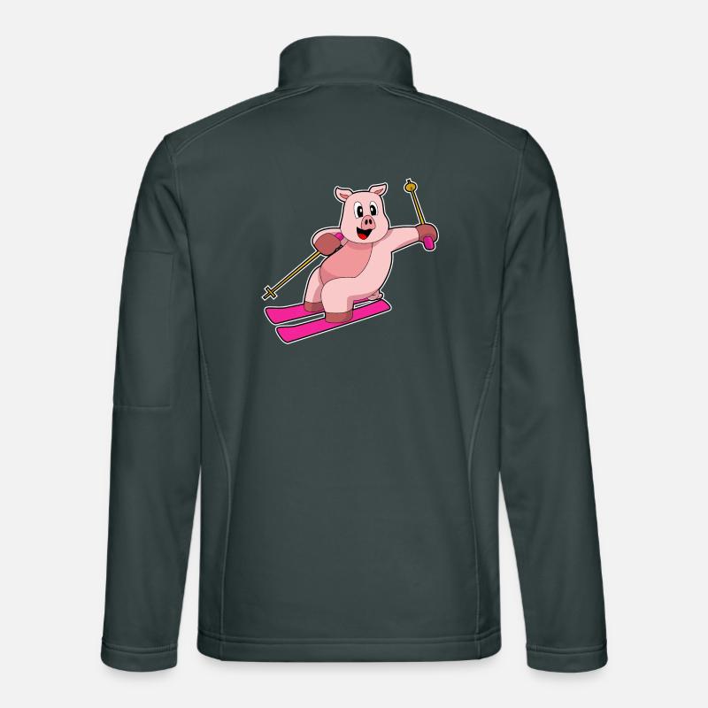 Pig Skier Ski Veste en tissu softshell Unisexe