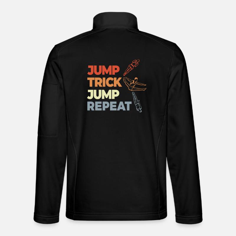 Trampolinspringen Vintage Look - Unisex Softshelljacke - Schwarz