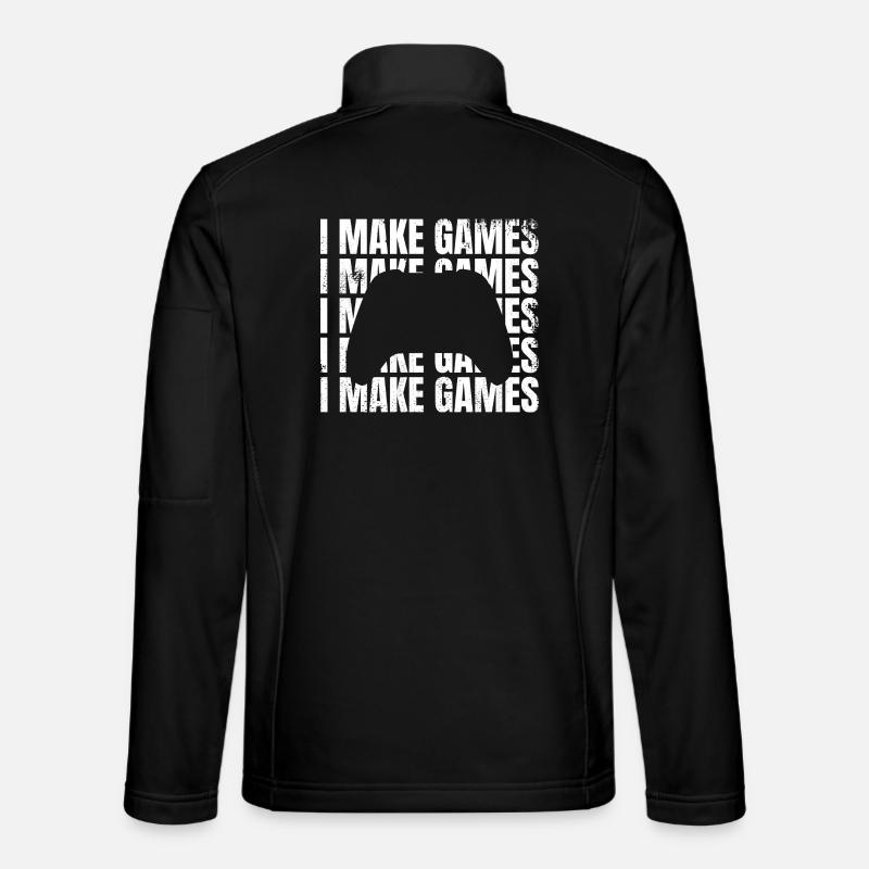 Ich entwickle Spiele - Unisex Softshelljacke - Schwarz