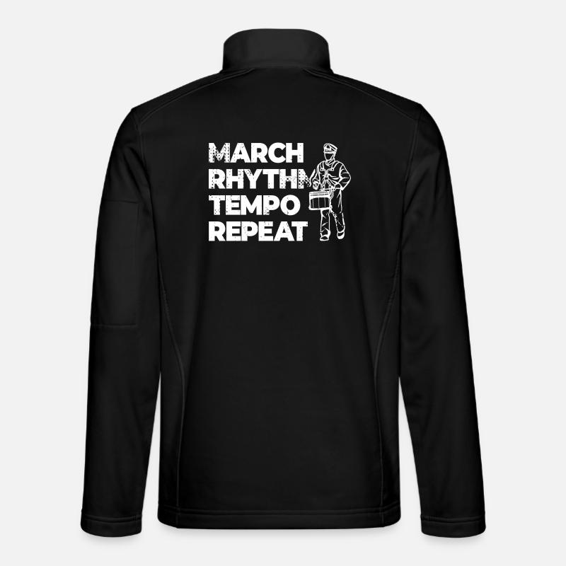 March Rhythm Tempo Repeat - Unisex Softshell Jacket - black