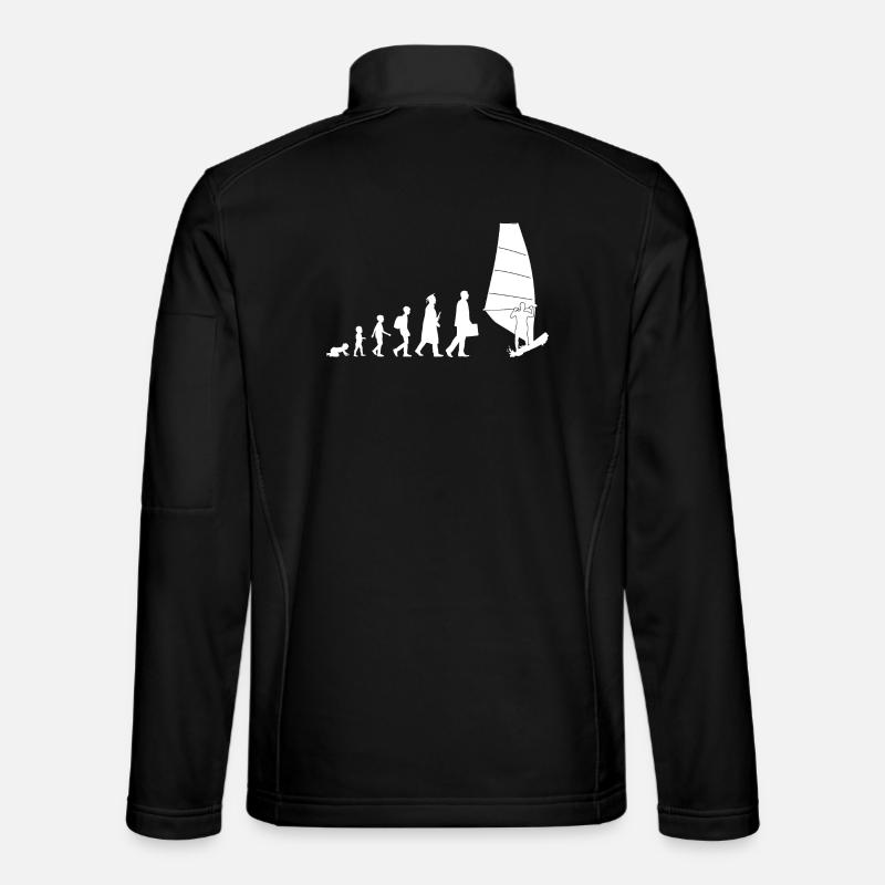 Évolution de la planche à voile - Veste en tissu softshell Unisexe - noir