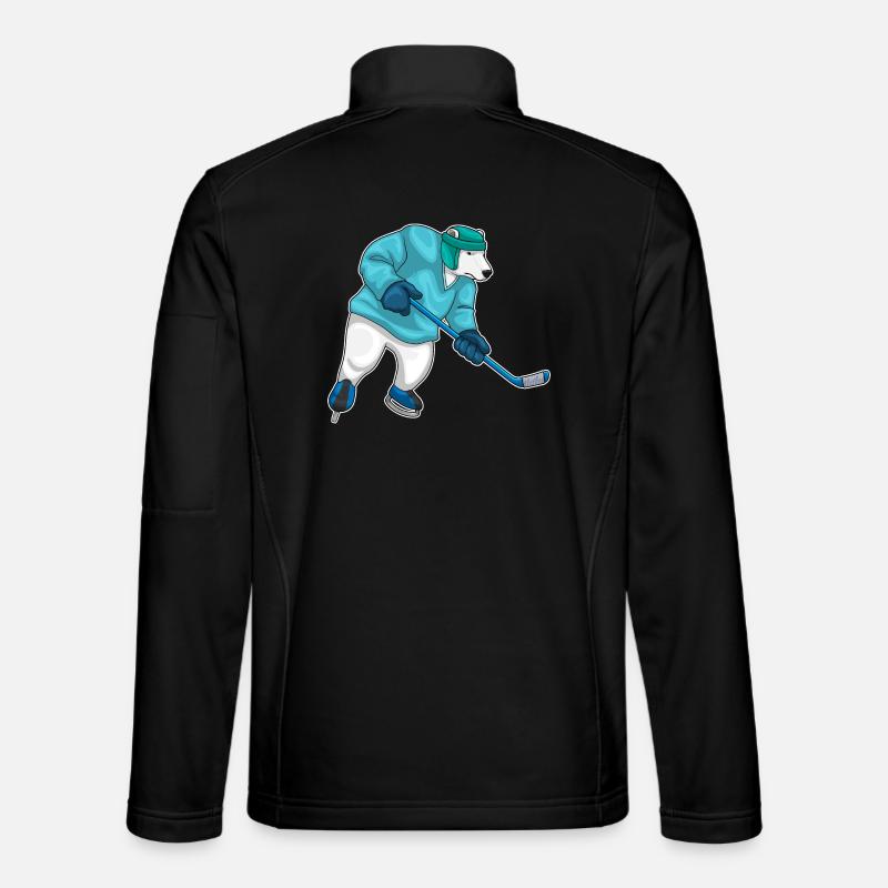Eisbär Eishockey Eishockeyschläger - Unisex Softshelljacke - Schwarz