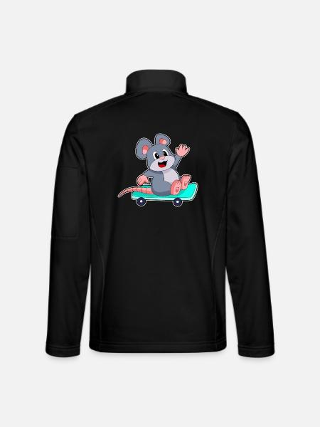 Mouse Skater Skateboard - Veste en tissu softshell Unisexe - noir