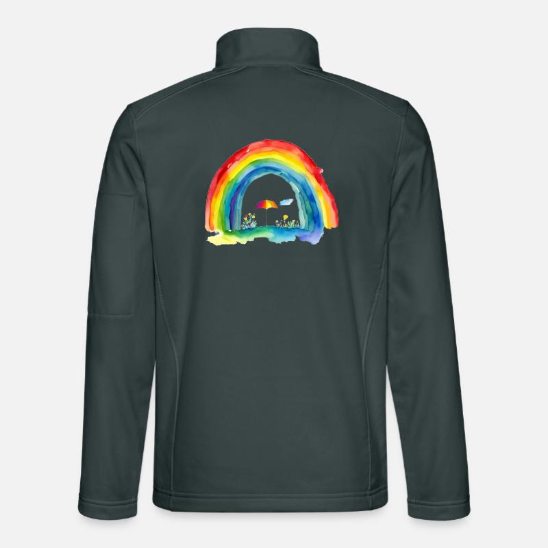 Regenbogen Unisex Softshelljacke