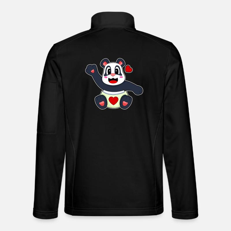 Panda Baby Windel - Unisex Softshelljacke - Schwarz