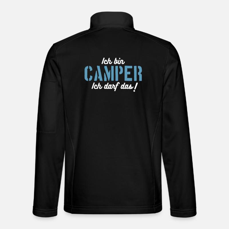 Ich bin Camper, ich darf das! - Unisex Softshelljacke - Schwarz