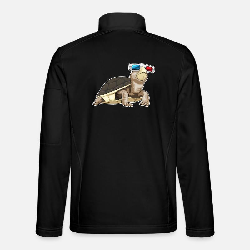 Turtle Glasses - Unisex Softshell Jacket - black