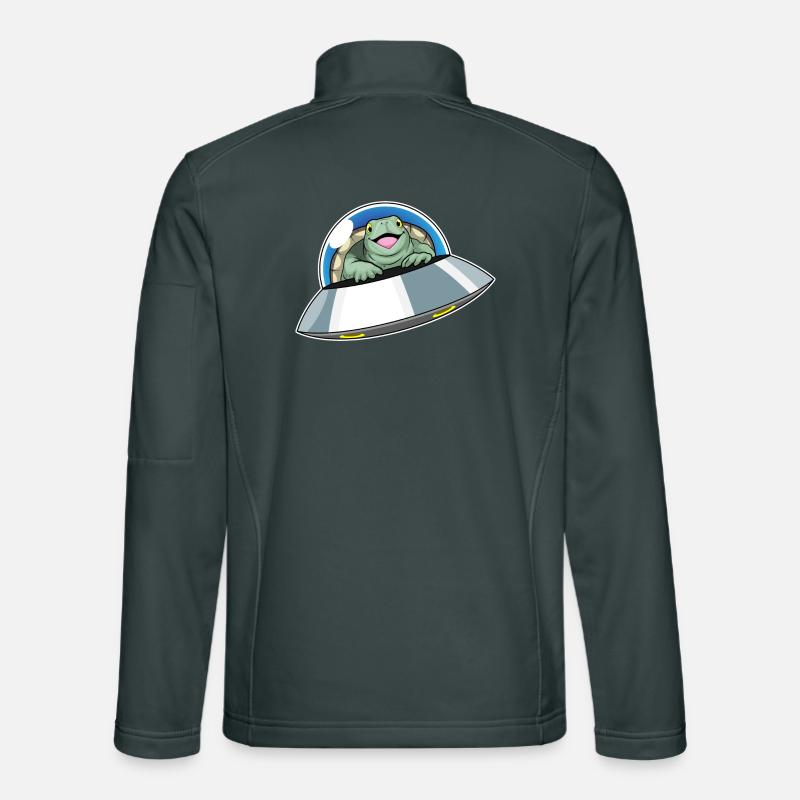 Turtle Spaceship Space Veste en tissu softshell Unisexe
