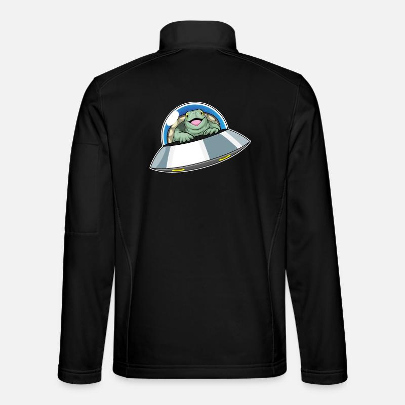 Schildkröte Raumschiff Weltraum - Unisex Softshelljacke - Schwarz