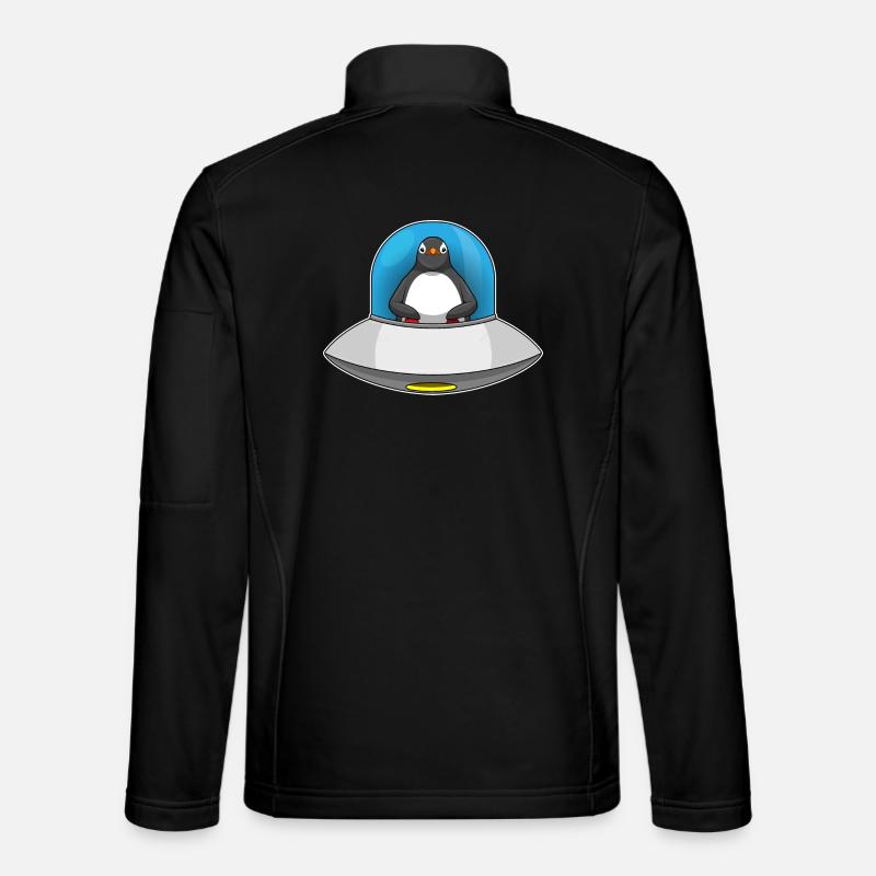 Penguin Spaceship Space - Veste en tissu softshell Unisexe - noir