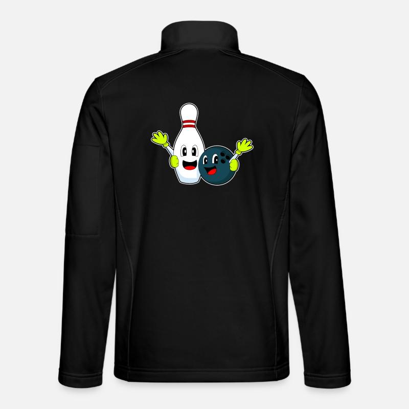 Bowling-Pin Bowling Bowlingkugel - Unisex Softshelljacke - Schwarz