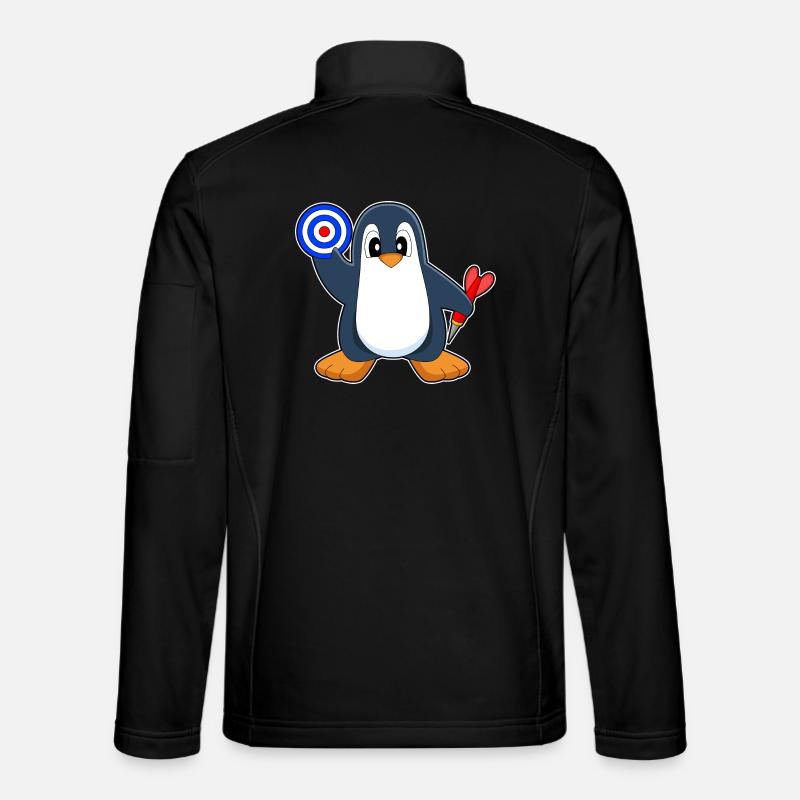 Cible de fléchettes Penguin Dart - Veste en tissu softshell Unisexe - noir