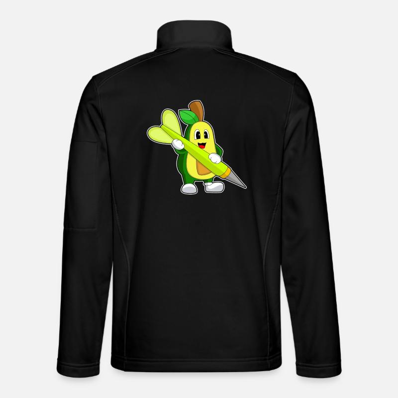 Dart à l’avocat - Veste en tissu softshell Unisexe - noir