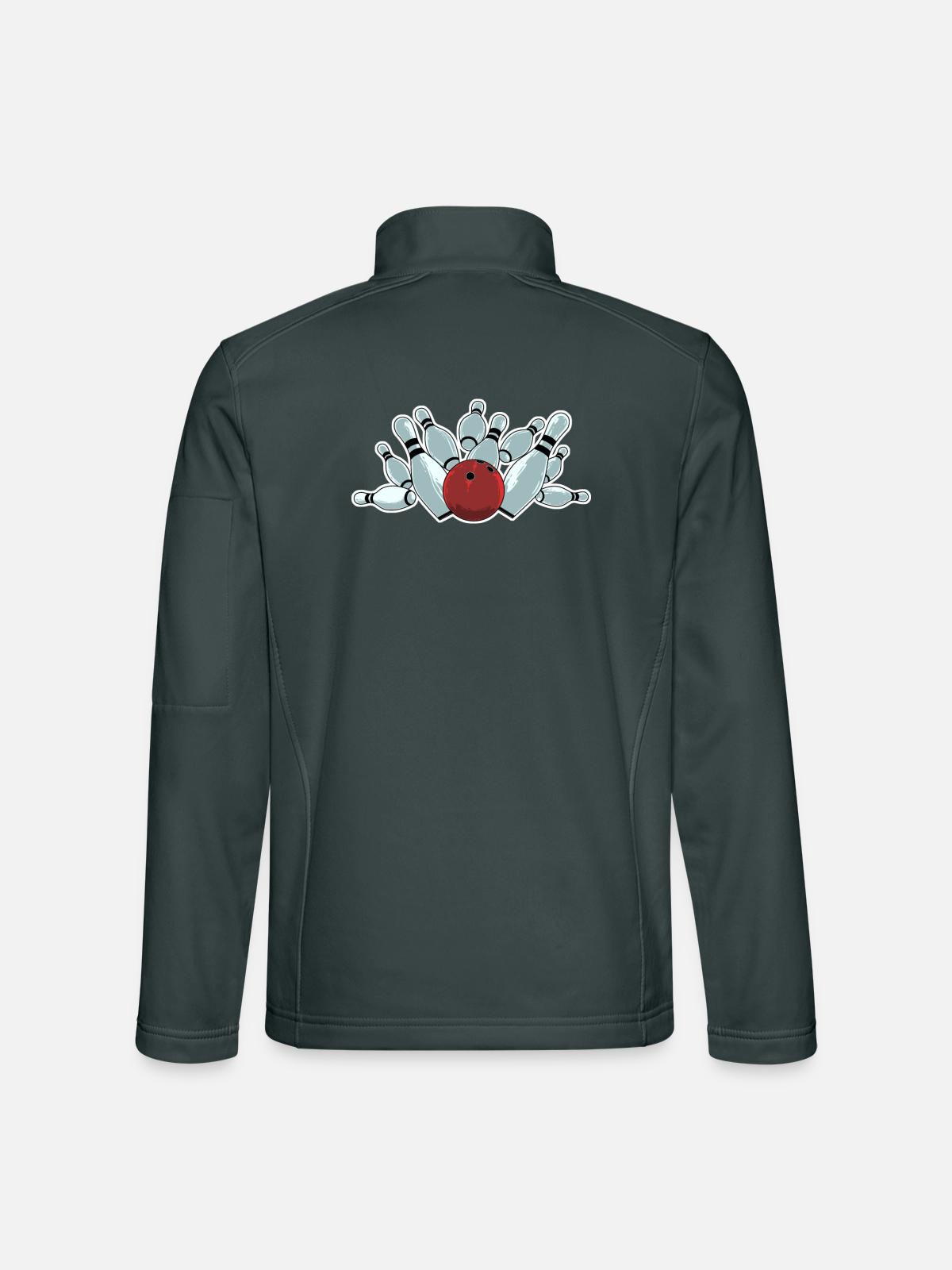 Bowling Strike - Unisex Softshelljacke - Dunkelgrau - Hinten