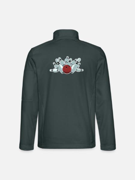 Bowling Strike - Unisex Softshelljacke - Dunkelgrau - Hinten