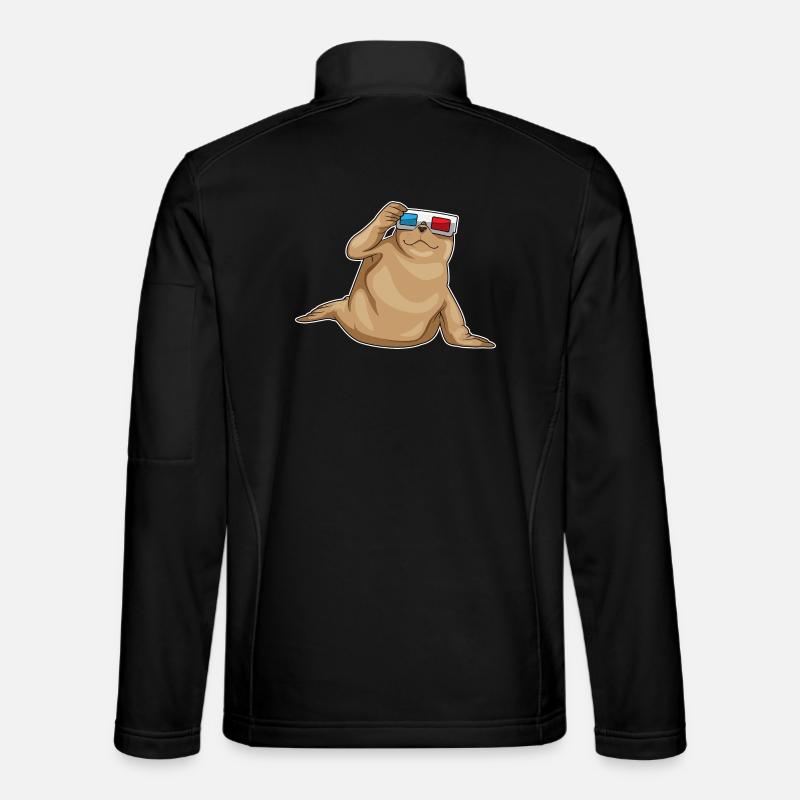 Seal goggles - Unisex Softshell Jacket - black