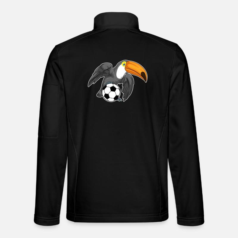 Toucan Soccer Player Soccer - Unisex Softshell Jacket - black