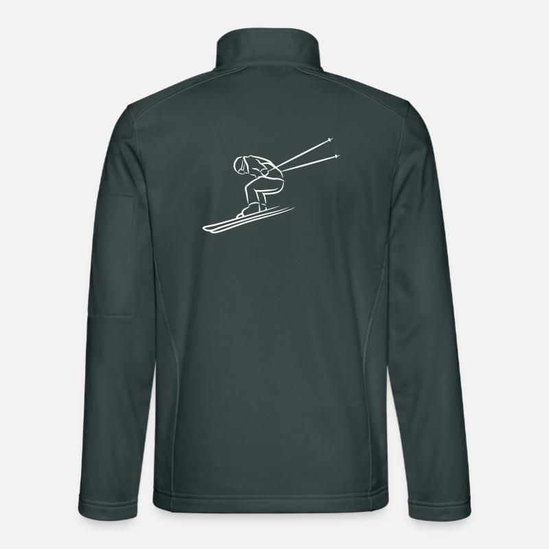 Skier Drawing Unisex Softshell Jacket