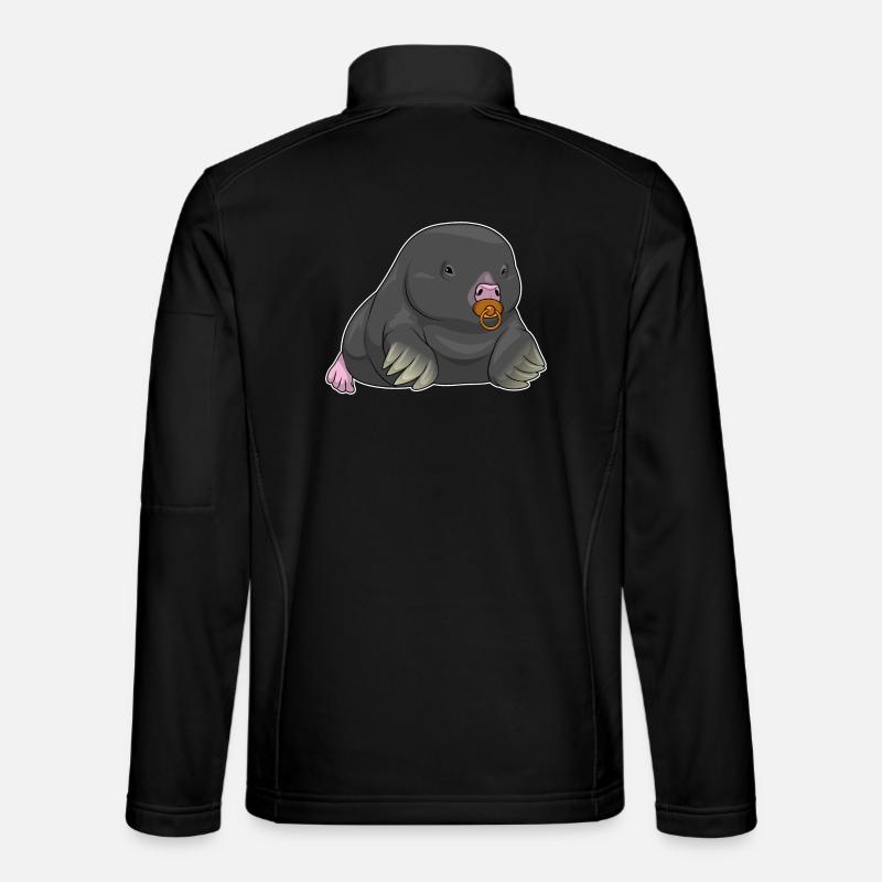 Mole Baby Pacifier - Unisex Softshell Jacket - black