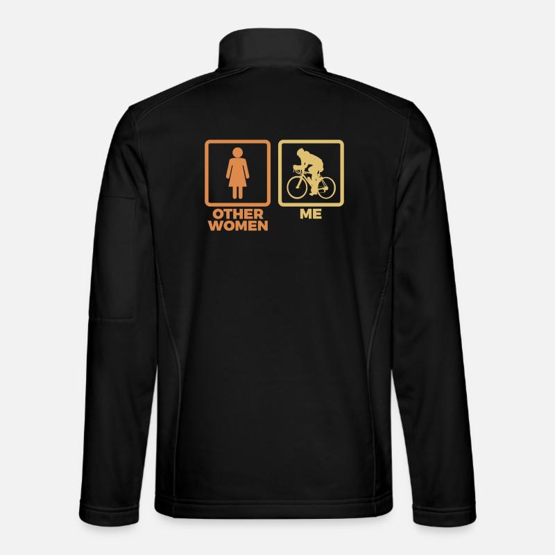 Fahrradfahrerin - Unisex Softshelljacke - Schwarz