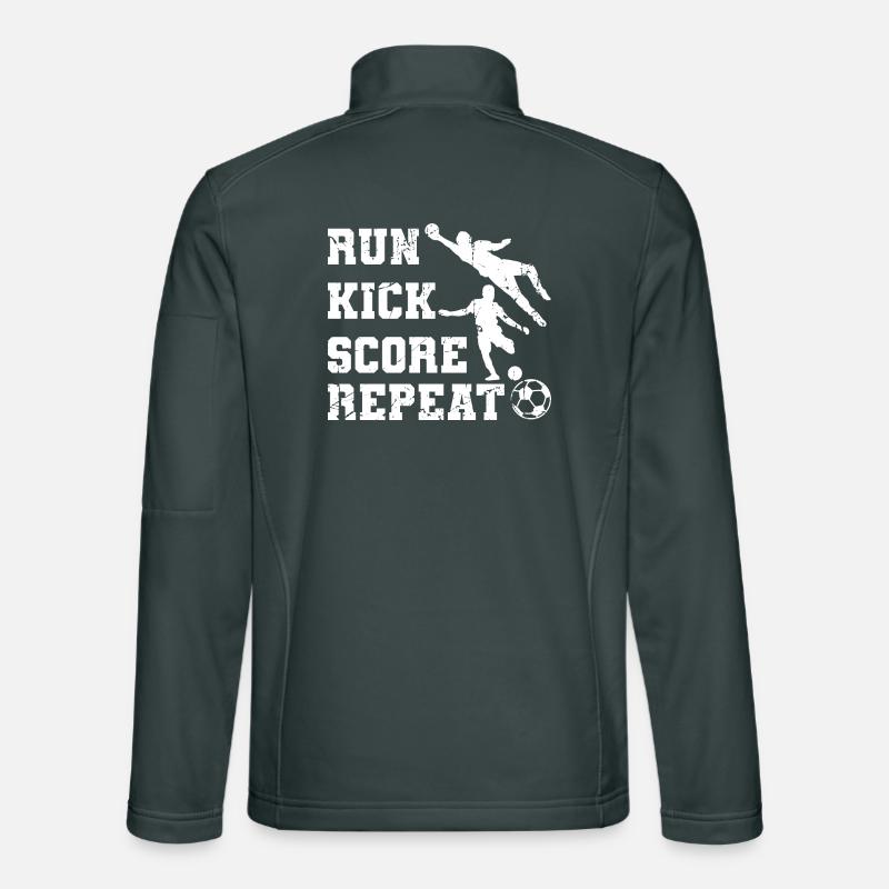 Run Kick Score Repeat Unisex Softshell Jacket