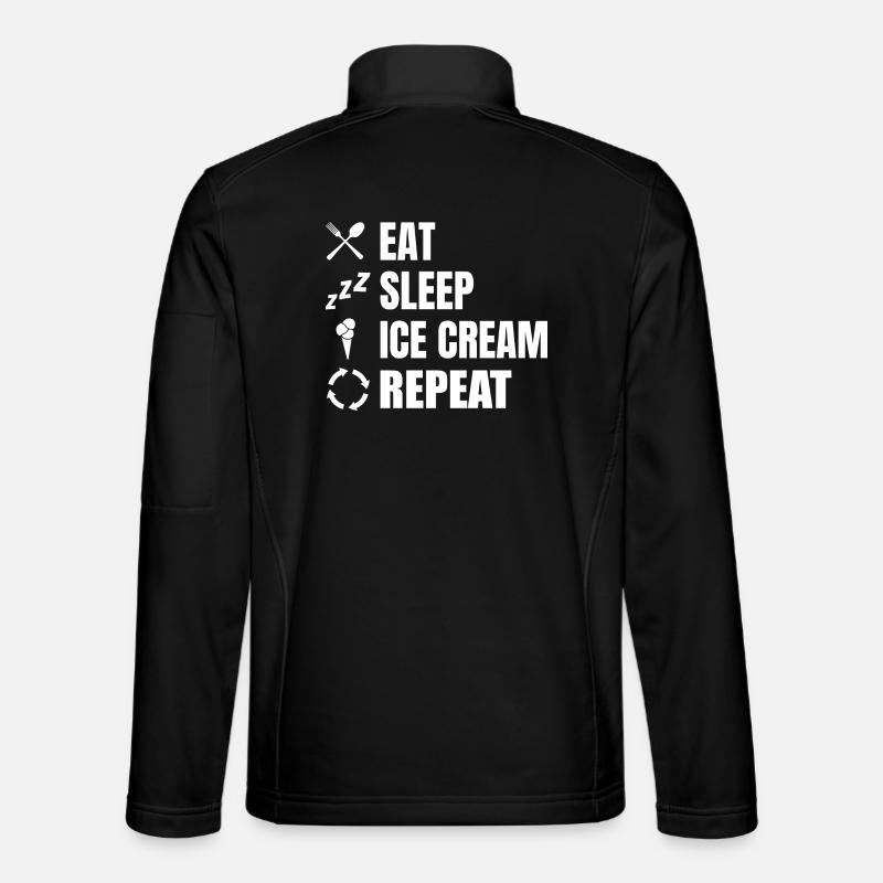 Eat Sleep Ice Cream Repeat - Unisex Softshell Jacket - black