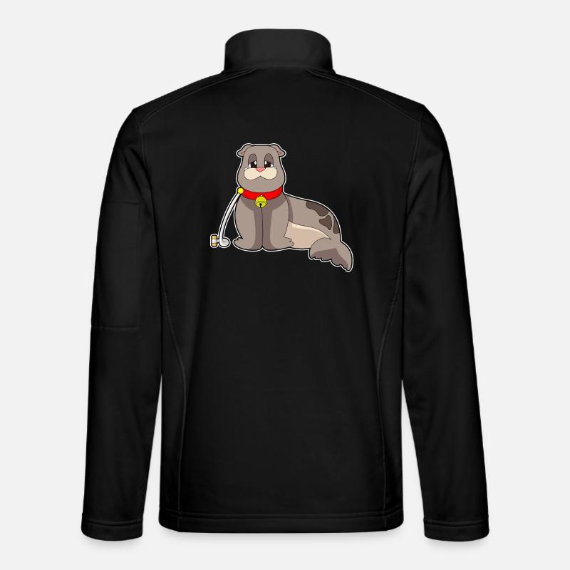 Collier de sceau - Veste en tissu softshell Unisexe - noir