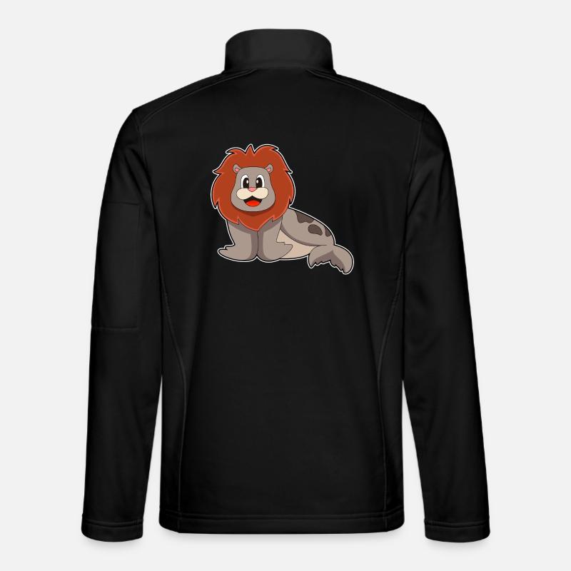 Seehund Löwe - Unisex Softshelljacke - Schwarz