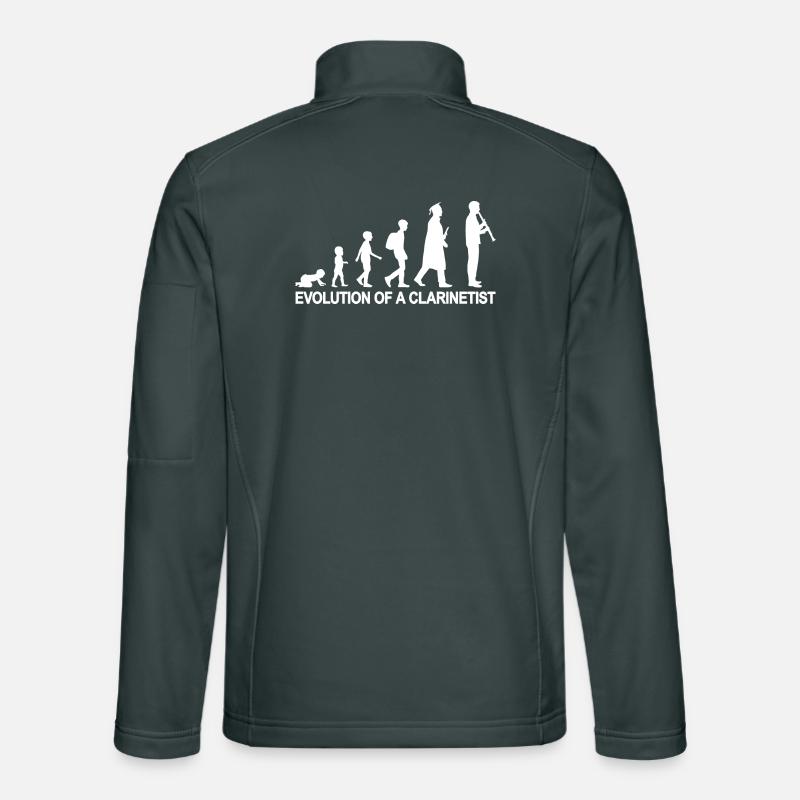Entwicklung eines Klarinettisten Unisex Softshelljacke