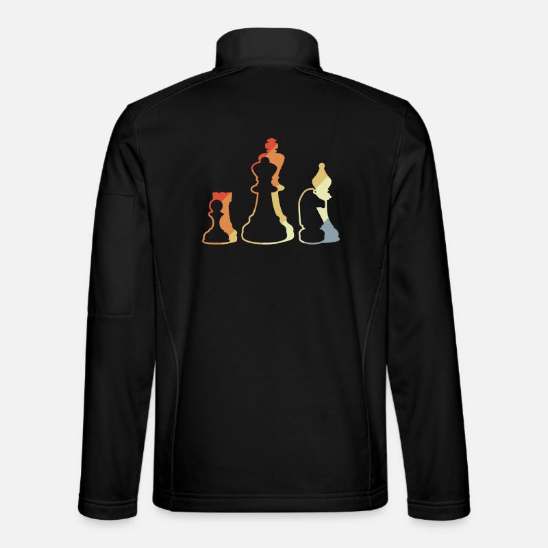 Retro chess game - Unisex Softshell Jacket - black