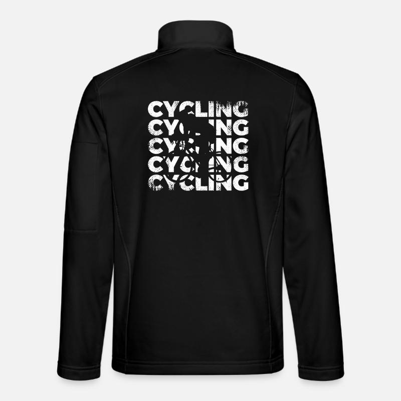 Cyclist sketch - Unisex Softshell Jacket - black