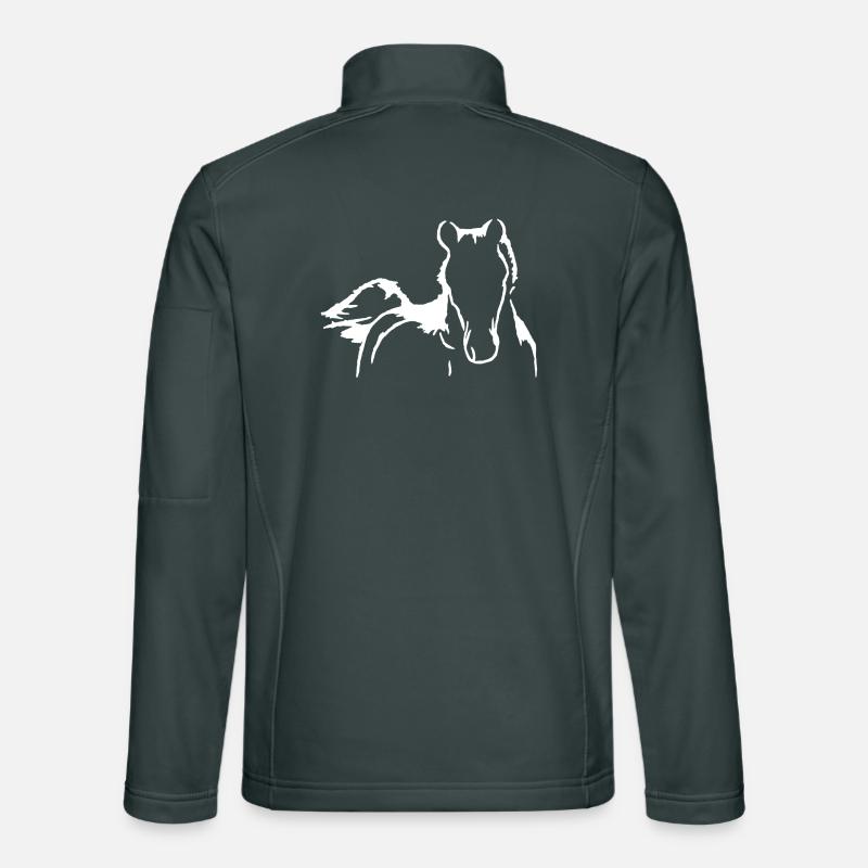 Silhouette de cheval Veste en tissu softshell Unisexe