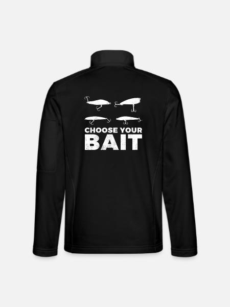 Wähle Deinen Köder - Unisex Softshelljacke - Schwarz - Hinten