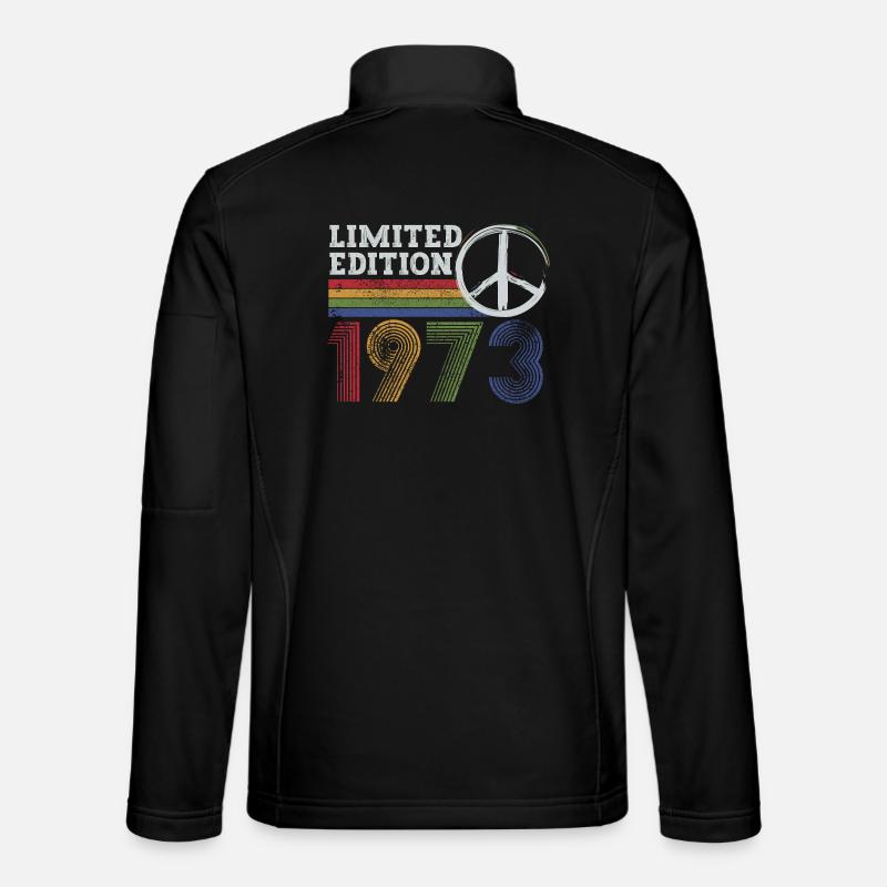 Limitierte Edition Peace 1973 Retro - Unisex Softshelljacke - Schwarz