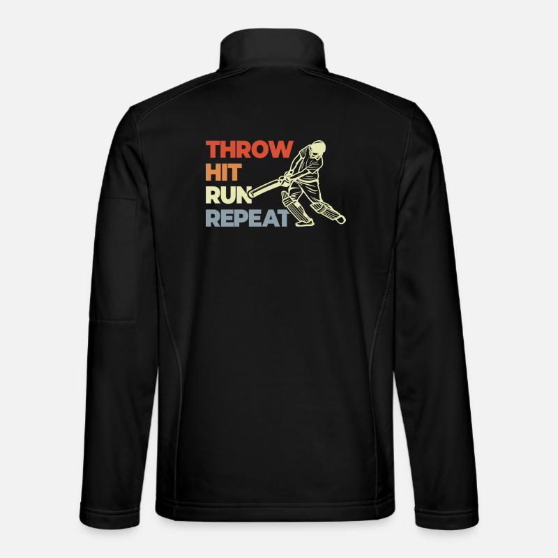 Throw Hit Run Repeat - Unisex Softshelljacke - Schwarz
