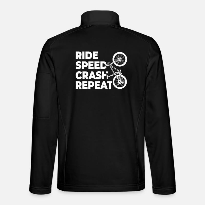 Radeln Fallen Wiederholen - Unisex Softshelljacke - Schwarz