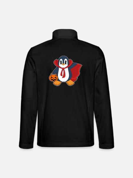 Penguin Halloween Vampire - Unisex Softshell Jacket - black