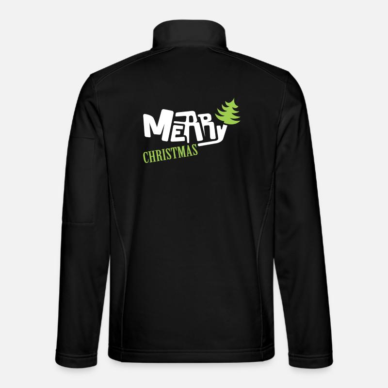 merry christmas font comic christmas tree font Unisex Softshell Jacket