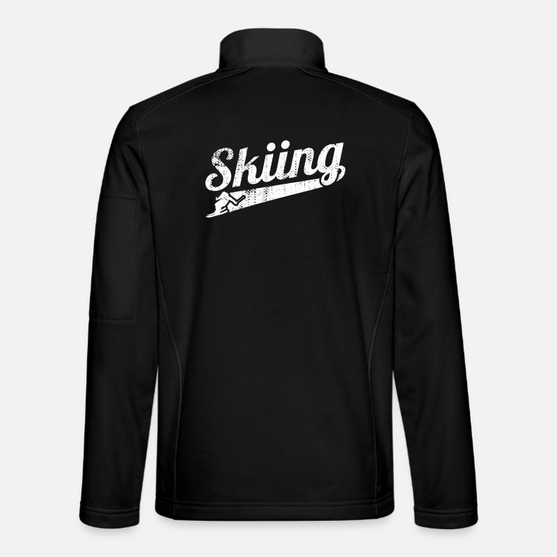 Skirennfahrer - Unisex Softshelljacke - Schwarz