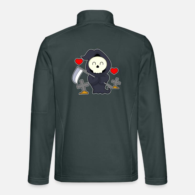 Grim Reaper Halloween Grave Unisex Softshell Jacket