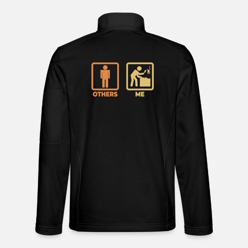 Butcher Stick Figure - Unisex Softshell Jacket - black