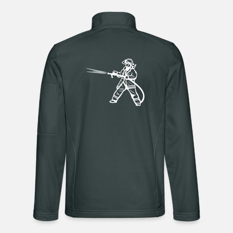 Firefighter Drawing Unisex Softshell Jacket