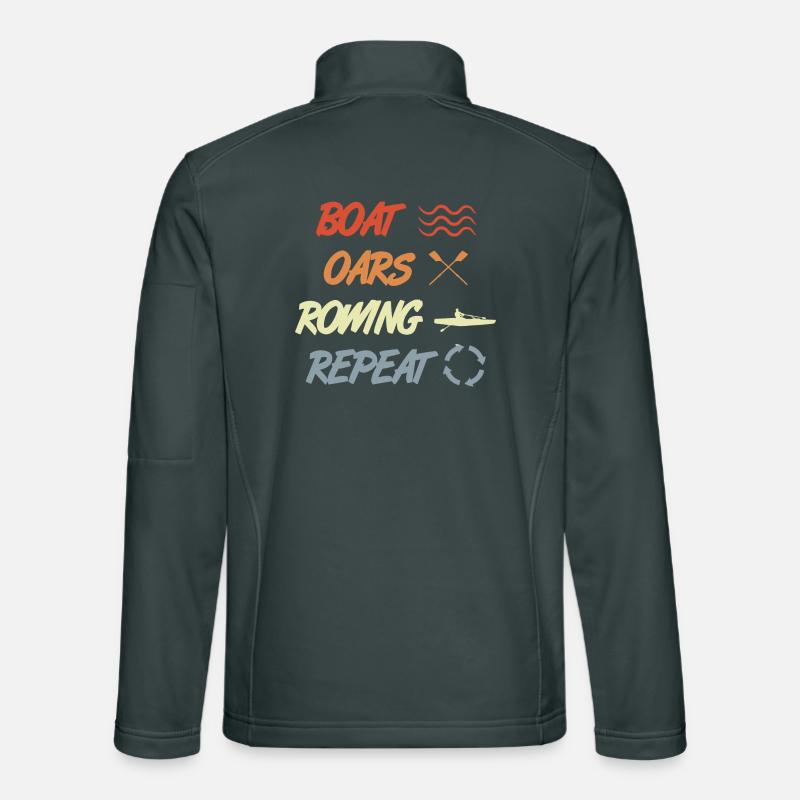 Boat Oars Rowing Repeat Unisex Softshell Jacket