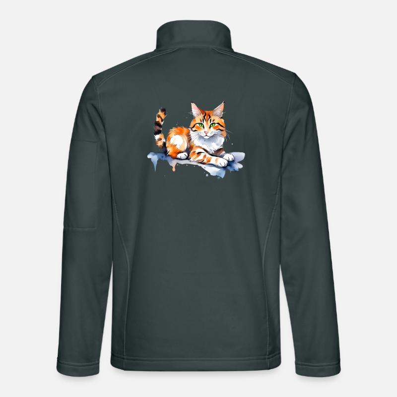 Chat dans la neige Veste en tissu softshell Unisexe