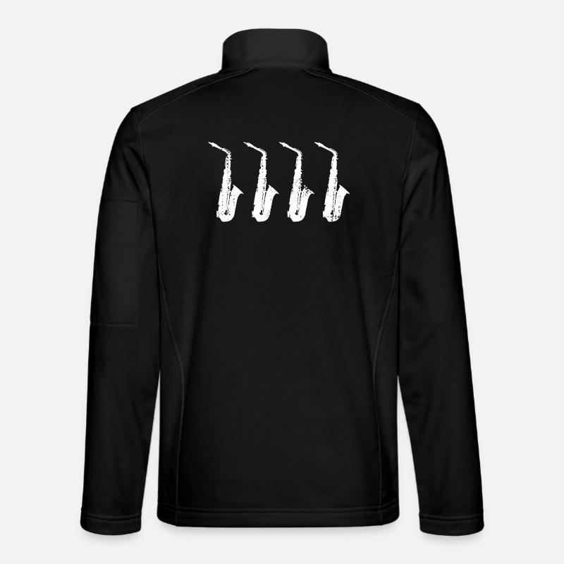 Retro Saxophon Modelle - Unisex Softshelljacke - Schwarz