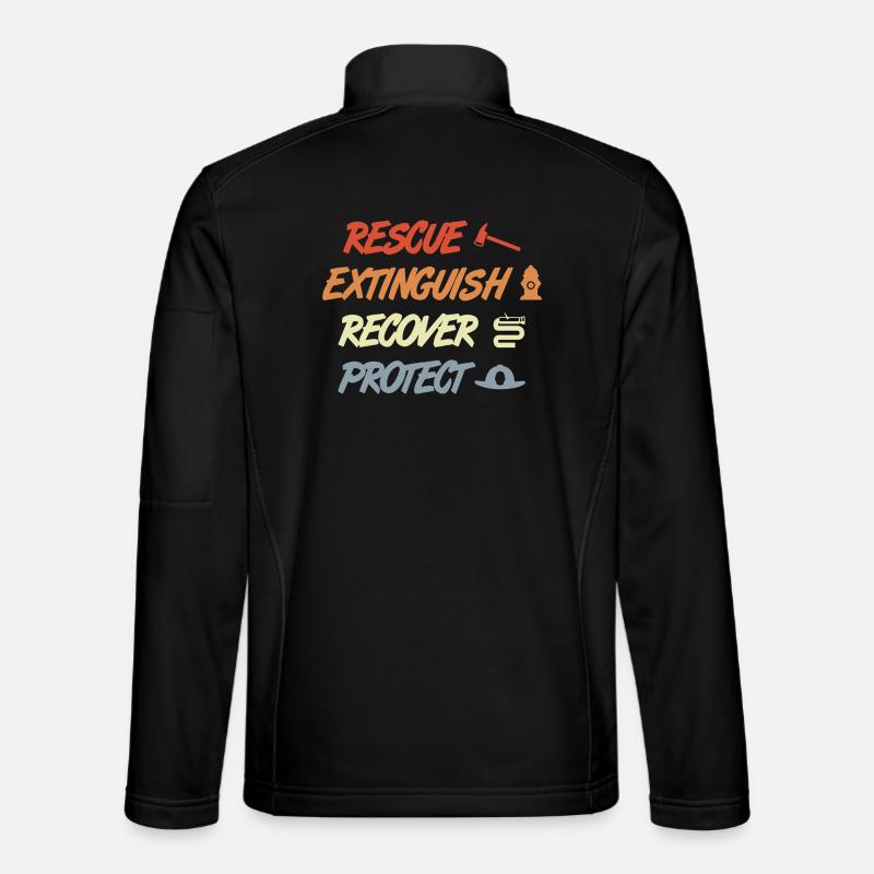 Rescue Extinguish Recover Protect - Unisex Softshelljacke - Schwarz