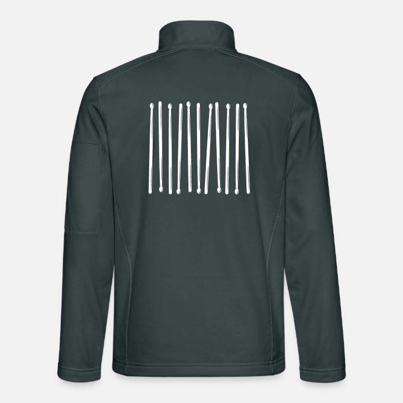 Drumsticks Vertikales Muster Unisex Softshelljacke