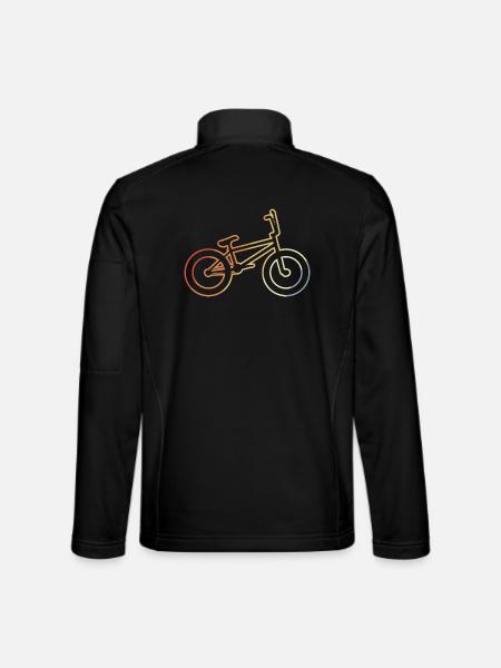 BMX Wheel Sketch - Unisex Softshell Jacket - black